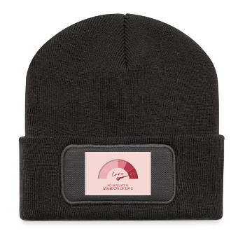 Measure Life in Moments of Love - Recycelte Patch Beanie - Dunkelgrau - Vorne
