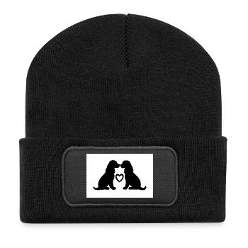 Cocker Spaniel - Recycelte Patch Beanie - Schwarz - Vorne