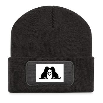 Cocker Spaniel - Beanie recyclé à patch - charbon - Devant