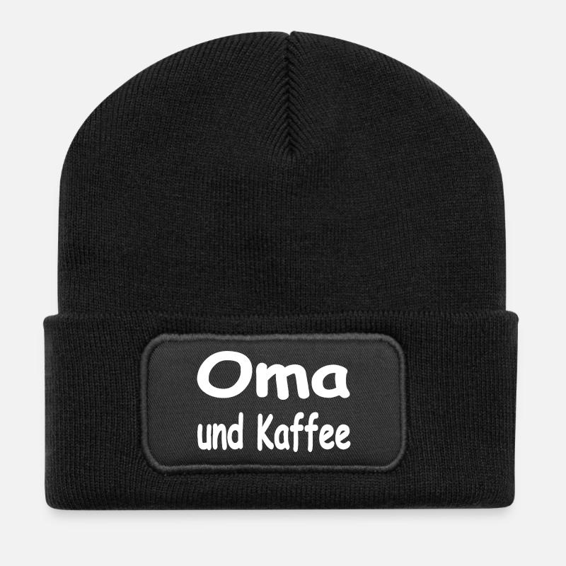 Oma - Recycelte Patch Beanie - Schwarz