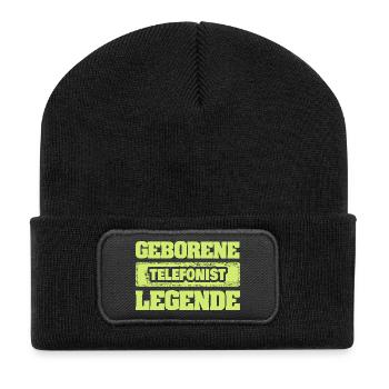 Profession : Téléphoniste - Beanie recyclé à patch - noir - Devant