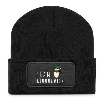 Team Mulled Wine – Advent Market Punch Christmas - Recycled Patch Beanie - black - Front