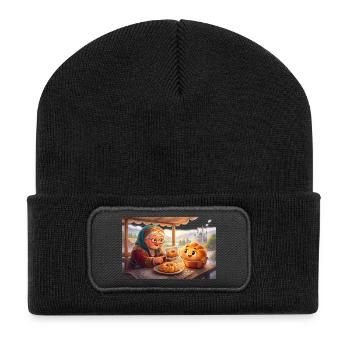 Tatar Babouchka explique aux Beljas russes - Beanie recyclé à patch - noir - Devant