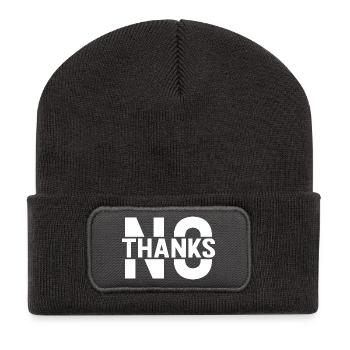 no thanks - Recycled Patch Beanie - dark grey - Front