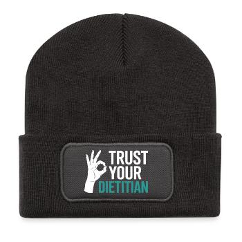 Registrierter Ernährungsberater mit Zertifizierung als Ernährungsberater (Registered Dietitian Certified Counselor) - Recycelte Patch Beanie - Dunkelgrau - Vorne