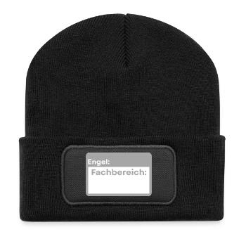 Please upload design - Recycled Patch Beanie - black - Front