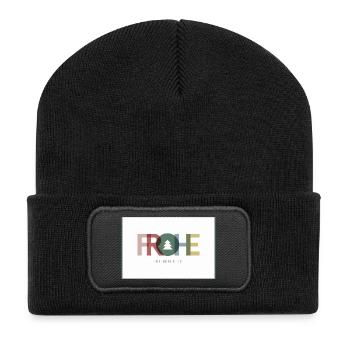 Merry Christmas – Modern Retro Design - Recycled Patch Beanie - black - Front