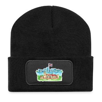 Cardiff Skyline Castle Millennium Centre Wales Art - Recycled Patch Beanie - black - Front