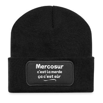 Mercosur, farmer, cattle breeder - Recycled Patch Beanie - black - Front