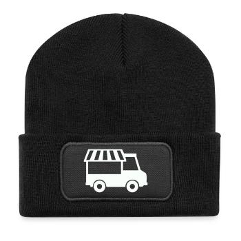 Food Truck Silhouette - Recycled Patch Beanie - black - Front