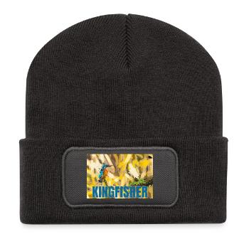 MARTIN-PÊCHEUR - Beanie recyclé à patch - charbon - Devant
