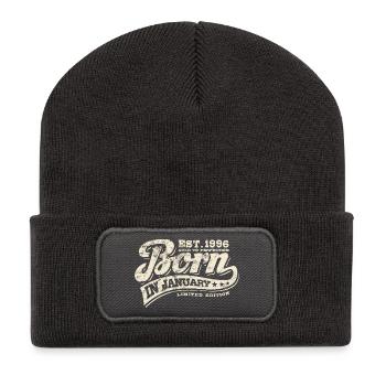 Born in January 1996 - Birthday - Gift - Recycled Patch Beanie - dark grey - Front