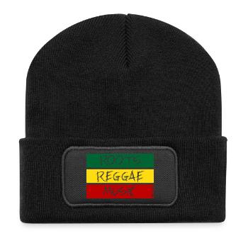 roots reggae music - Recycled Patch Beanie - black - Front