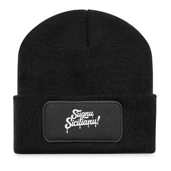 Sugnu sicilianu - Beanie recyclé à patch - noir - Devant