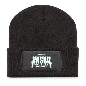 Mein Rasen rockt - Recycelte Patch Beanie - Dunkelgrau - Vorne