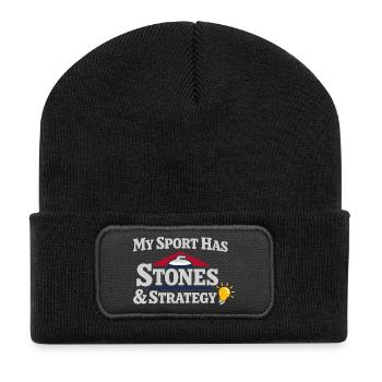 Curling Funny Sweep Hard Broom Cardio - Recycled Patch Beanie - black - Front