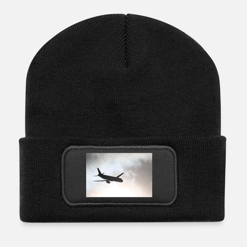 Das Phantom am Himmel - Recycelte Patch Beanie - Schwarz
