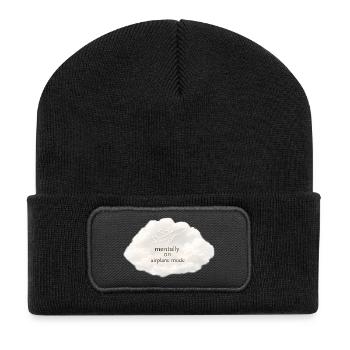 Mode avion mental - Beanie recyclé à patch - noir - Devant