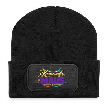 Cadeau du costume mignon de la Souris de Carnaval - Beanie recyclé à patch - noir - Devant