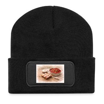 Borsch with Salo - Recycled Patch Beanie - black - Front