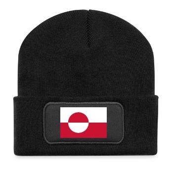 Drapeau du Groenland - Beanie recyclé à patch - noir - Devant
