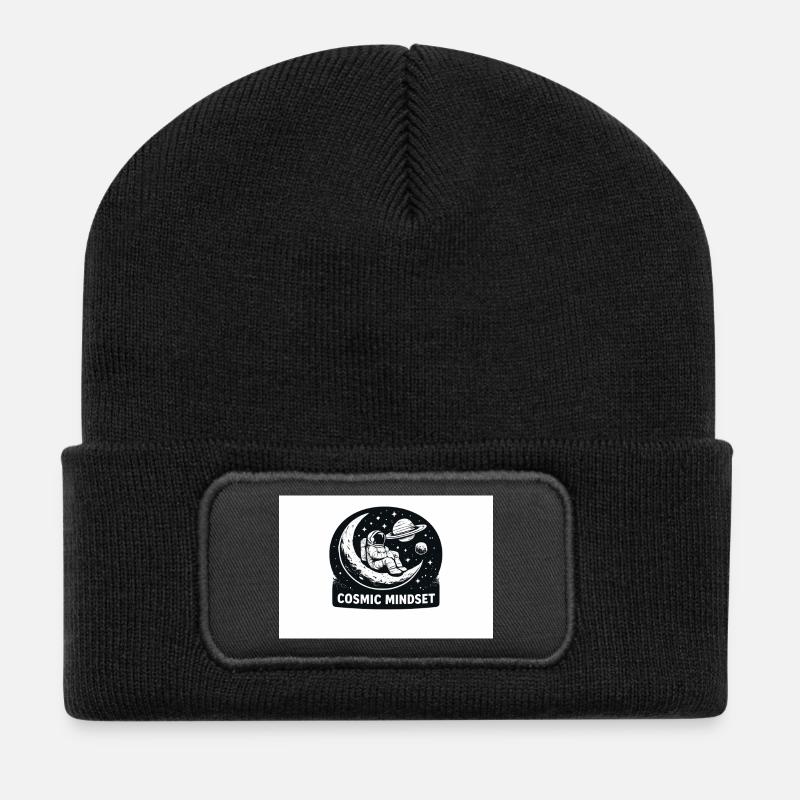 Cosmic Mindset - Recycled Patch Beanie - black