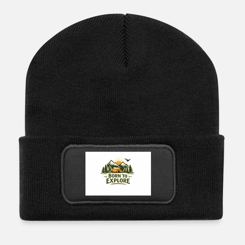 Born to Explore Outdoor Adventures - Recycled Patch Beanie - black