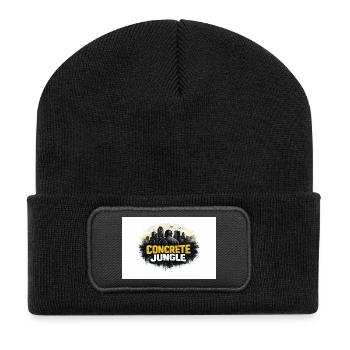 Ombre de la jungle de béton - Beanie recyclé à patch - noir - Devant