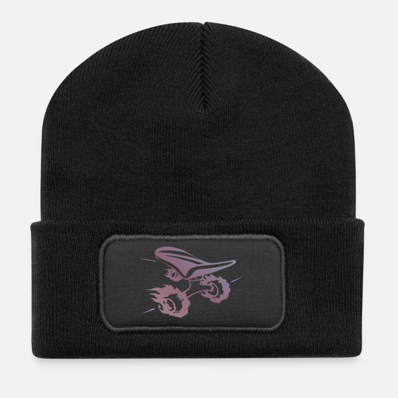 Gradient skateboard Silhouette Ride - Recycelte Patch Beanie - Schwarz