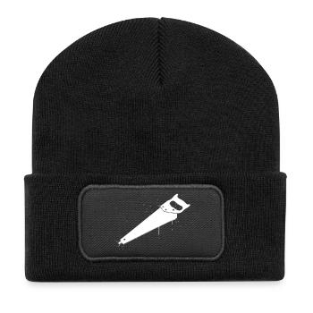 Hand Saw Graffiti Craft - Recycled Patch Beanie - black - Front