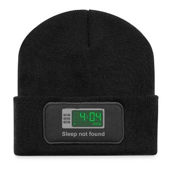 Error 404 - Sleep Not Found - Recycled Patch Beanie - black - Front