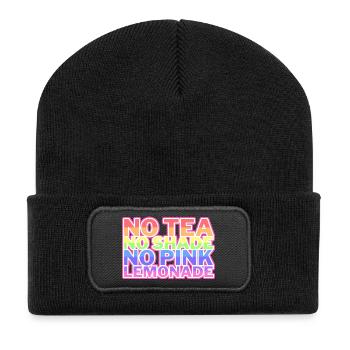 Kein Tee, kein Farbton, keine rosa Limonade (RPDR-Memes) - Recycelte Patch Beanie - Schwarz - Vorne