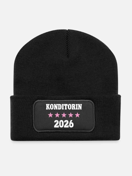 Confectioner 2026 New Job Work Training Apprenticeship - Recycled Patch Beanie - black