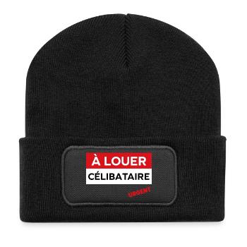 célibataire - Beanie recyclé à patch - noir - Devant