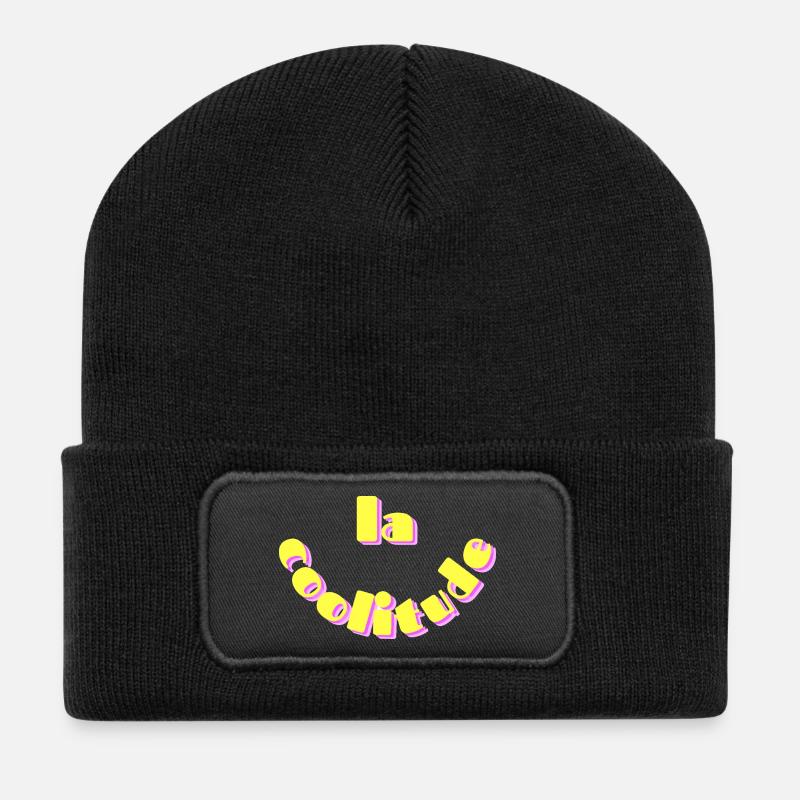 Coolness - Recycelte Patch Beanie - Schwarz