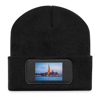 San Giorgio Maggiore in the evening - Recycled Patch Beanie - black - Front