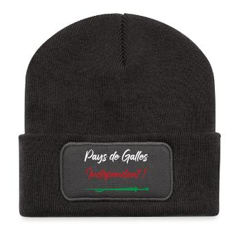 Pays de Galles Indépendant ! Perceval - Beanie recyclé à patch - charbon - Devant