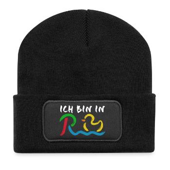 Ich bin in Rente - Ruhestand - Pension - Recycelte Patch Beanie - Schwarz - Vorne