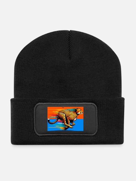 cheetah - Recycled Patch Beanie - black