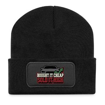 Car Flipper Flip Cars Revendeur de voitures - Beanie recyclé à patch - noir - Devant