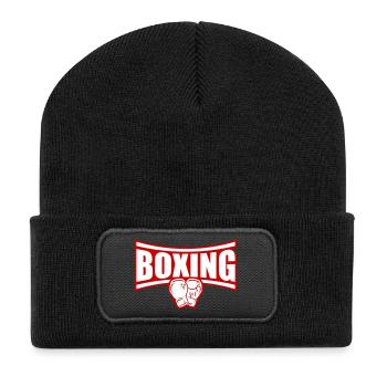 Boîtes de boxe - Beanie recyclé à patch - noir - Devant