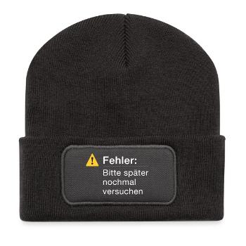 Fehler: Bitte noch einmal versuchen Informatik - Recycelte Patch Beanie - Dunkelgrau - Vorne