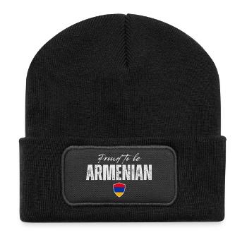 Proud to be Armenian, made in Armenia - Recycled Patch Beanie - black - Front