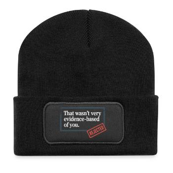 That Wasn't Evidence-Based Medicine Lab Nerd Doctor - Recycled Patch Beanie - black - Front