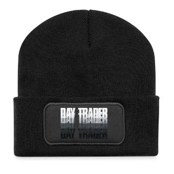 Day Trader Stock Market Stock Market Trader - Recycled Patch Beanie - black - Front
