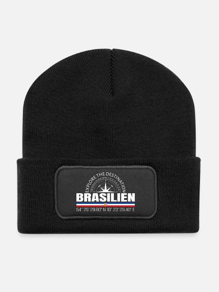 Brésil - Beanie recyclé à patch - noir