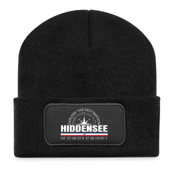 Hiddensee - Recycelte Patch Beanie - Schwarz - Vorne