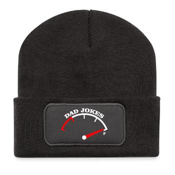 Conception du Tee Meter Dad Jokes - Beanie recyclé à patch - charbon - Devant