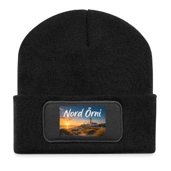 Nord Örni Norderney  - Recycelte Patch Beanie - Schwarz - Vorne
