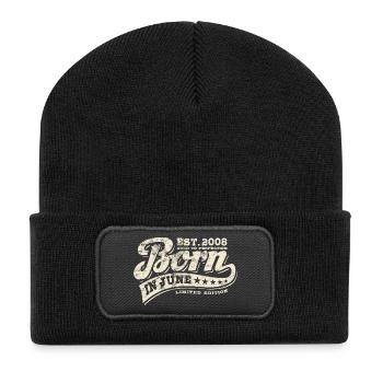 Born in June 2008 - Birthday - Gift - Recycled Patch Beanie - black - Front